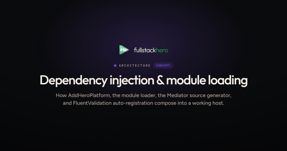 Dependency injection in .NET 10 — Module loader + Mediator