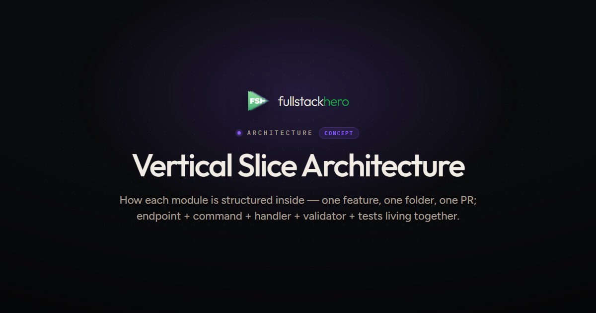 Vertical Slice Architecture in .NET 10